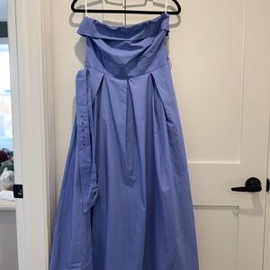 Strapless Midi Dress (Color: Periwinkle, Size M)